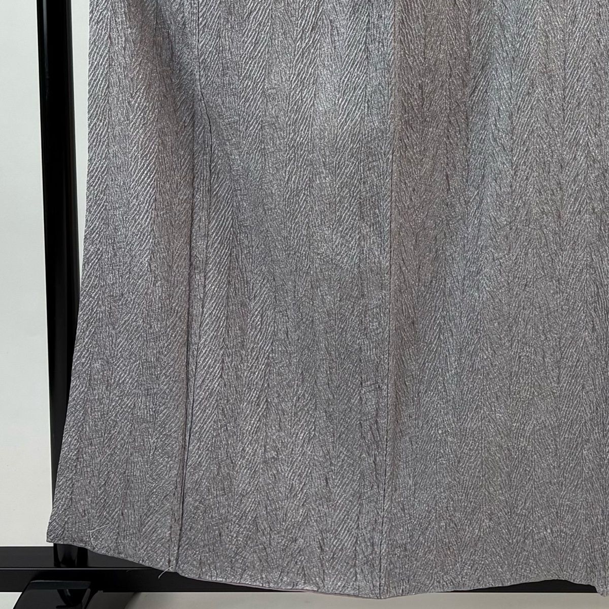 小紋 身丈159 cm 裄丈62.5 S 袷 幾何学 縫締め絞り 灰紫 正絹