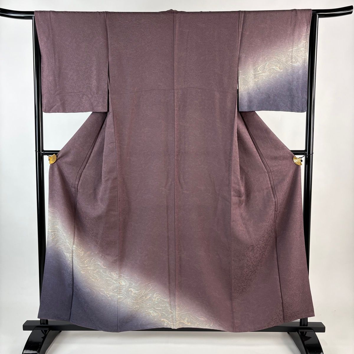 美品】 付下げ 身丈156.5cm 裄丈64.5cm M 袷 墨流し 地紋 ぼかし