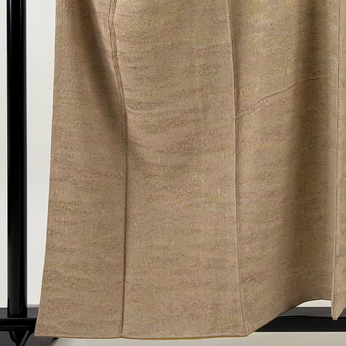 小紋 身丈158 cm 裄丈64 M 袷 陶彩染 幾何学模様 薄茶色 正絹