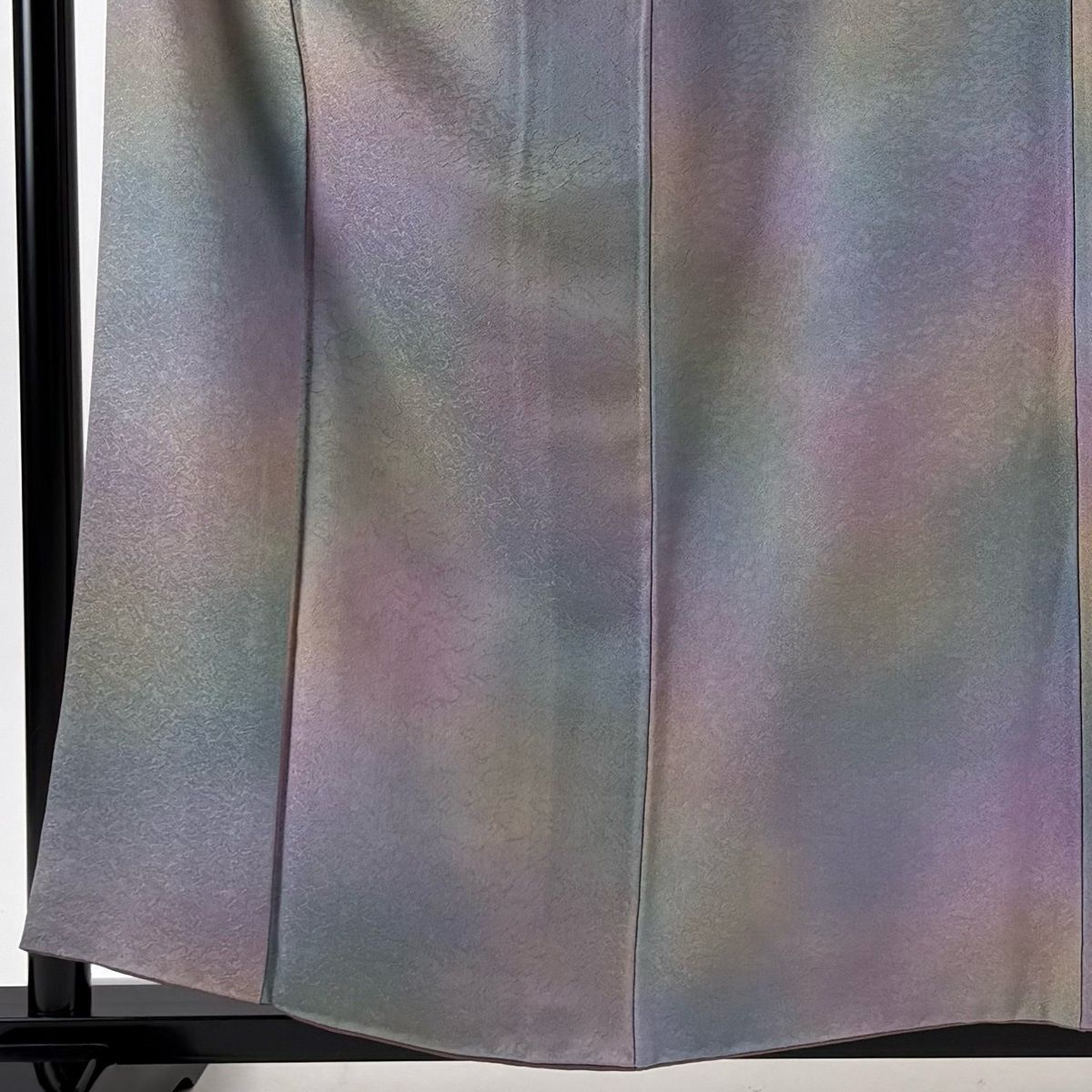 小紋 身丈159 cm 裄丈64 M 袷 落款 地紋 ぼかし 薄紫 正絹 秀品