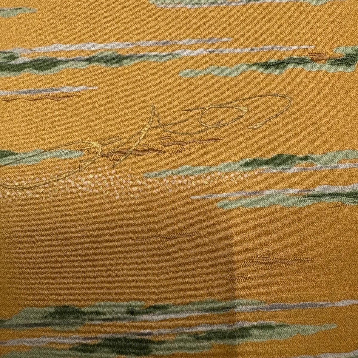 訪問着 身丈154cm 裄丈64cm M 袷 コシノヒロコ 落款 霞 ぼかし 山吹