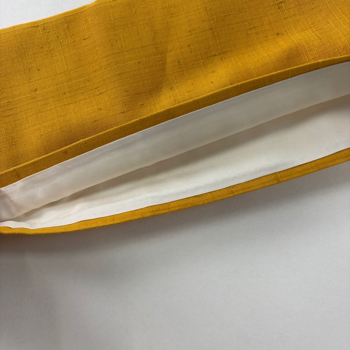  名古屋帯 秀品 紬地 籠目 秋草 黄土色 正絹 名古屋帯 帯