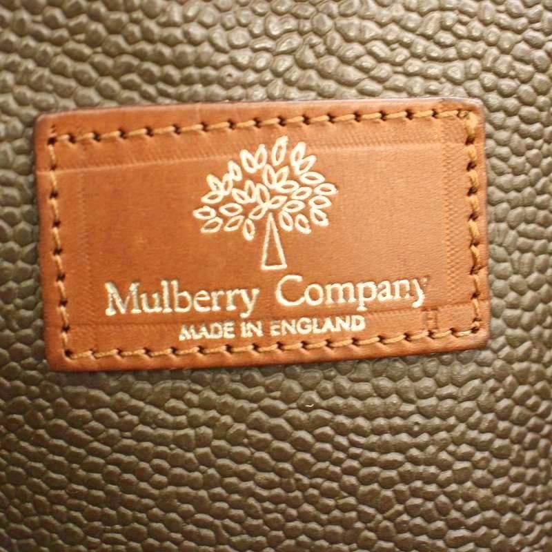 マルベリー Mulberry ボストンバッグ 旅行バッグ 型押し PVC 茶