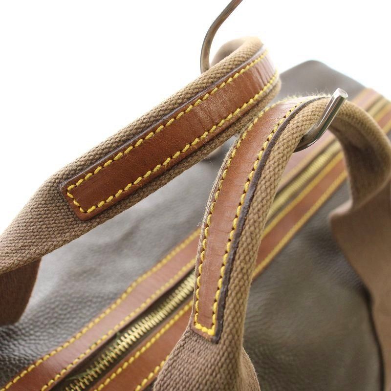 マルベリー Mulberry ボストンバッグ 旅行バッグ 型押し PVC 茶