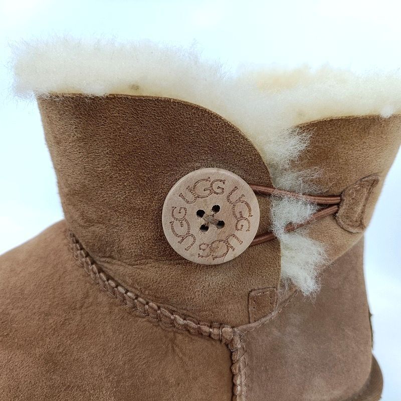 良品 UGG アグ ムートンブーツ 24cm ブラウン 茶 ショートブーツ S