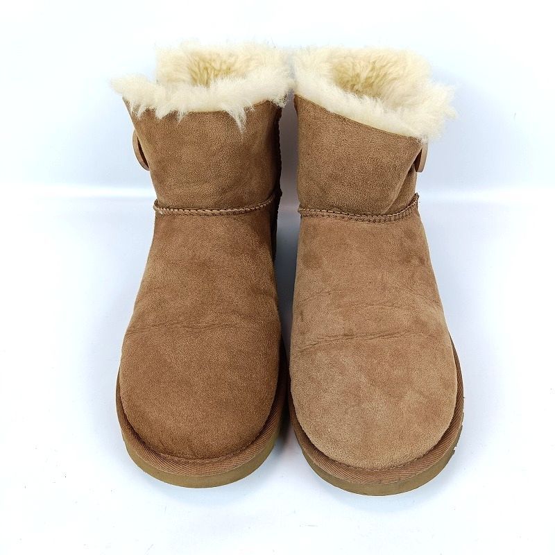 良品 UGG アグ ムートンブーツ 24cm ブラウン 茶 ショートブーツ S