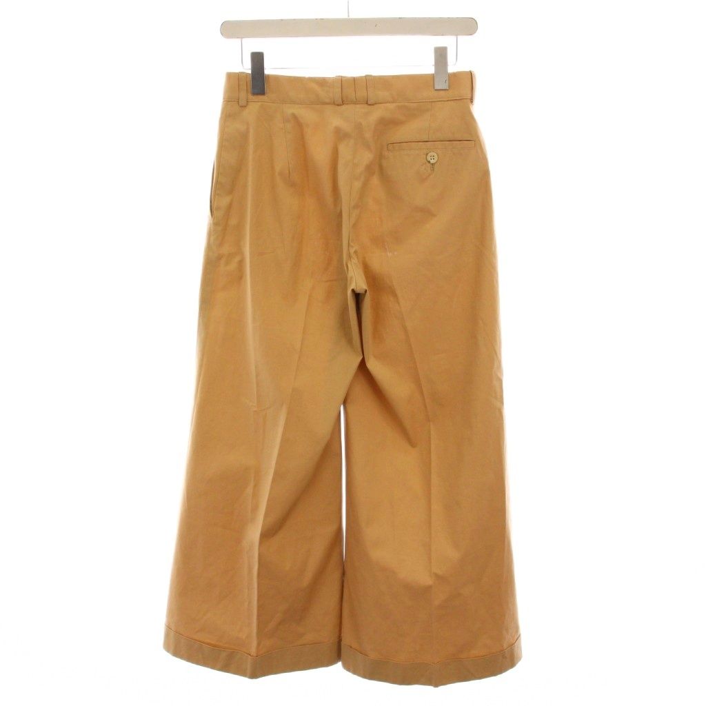 セリーヌ CELINE ワイドパンツ 36 ベージュ ジップフライ /YM