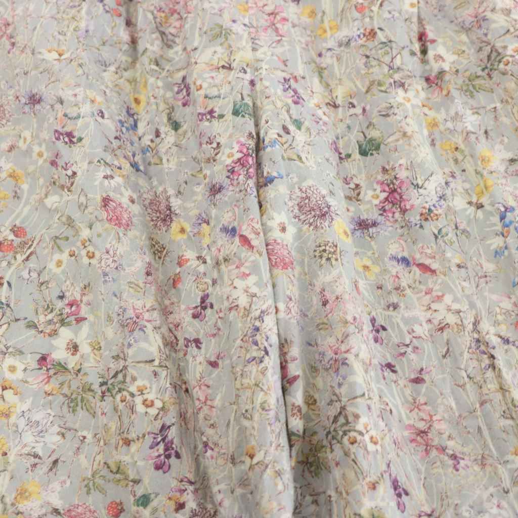 【中古】カグレ かぐれ 22SS イージーパンツ ワイドパンツ 花柄 コットン F マルチカラー ライトパープル ピンク カグレ かぐれ 22SS イージーパンツ ワイドパンツ 花柄 コットン F