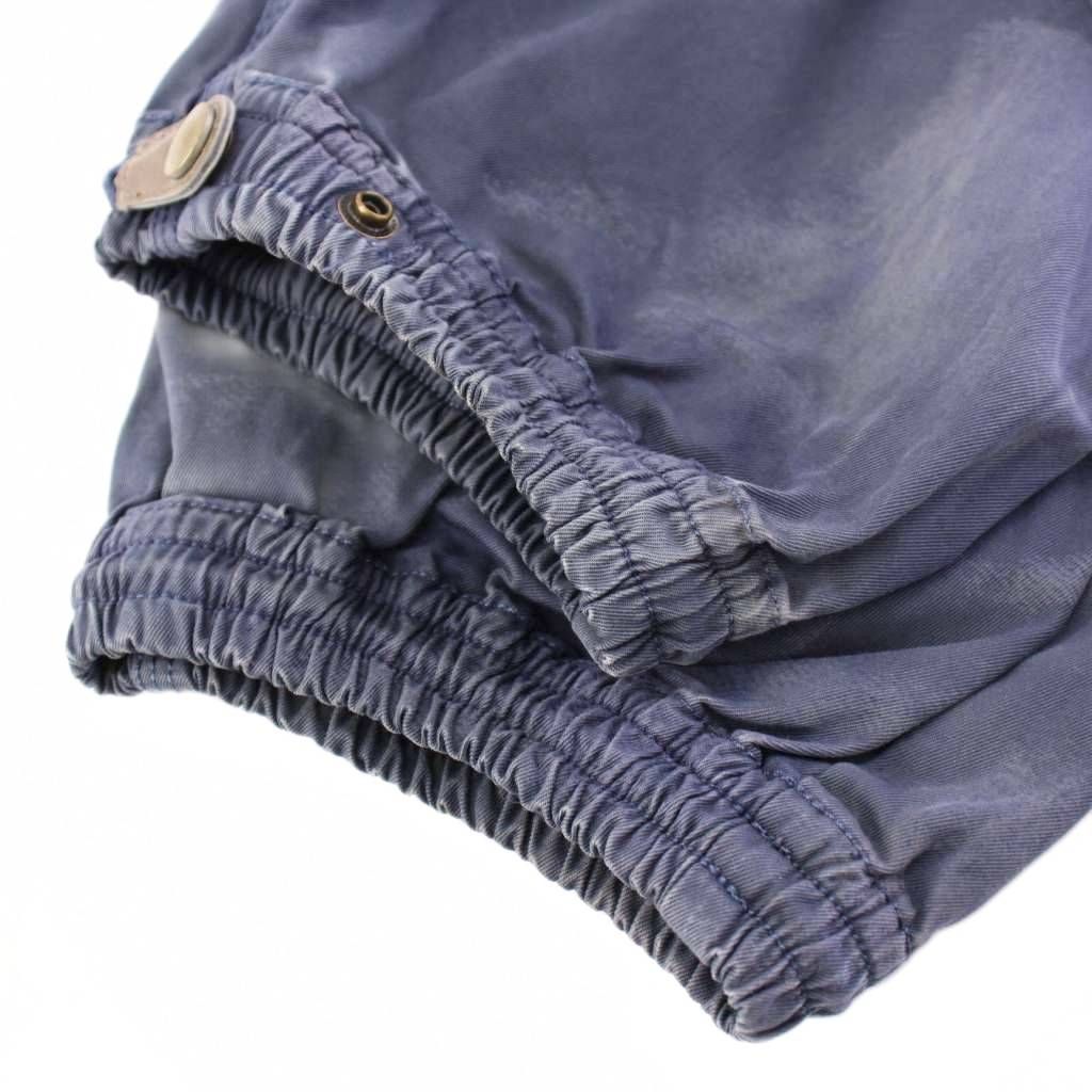 ディーゼル DIESEL スラックスパンツ ジップフライ 総柄 USED加工 M 紺