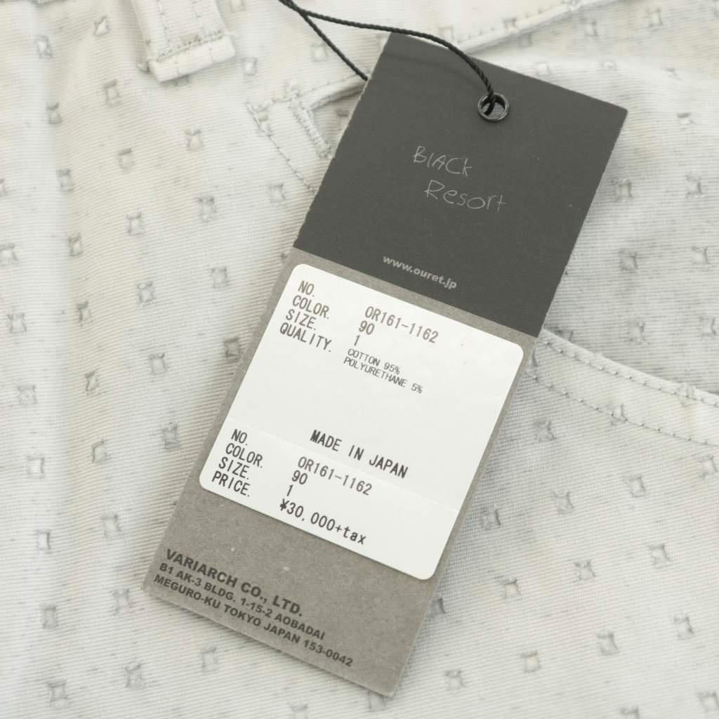 【中古】未使用品 オーレット OURET 16SS パンツ ボタンフライ 総柄 コットン 1 ライトグレー OR161-1162 オーレット OURET 16SS パンツ ボタンフライ 総柄 コットン 1 ライト