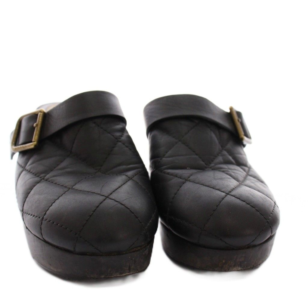 CHANEL シャネル パンプス ミュール ココマーク 22cm シャネル CHANEL サボサンダル ミュール キルティング レザー 34 黒