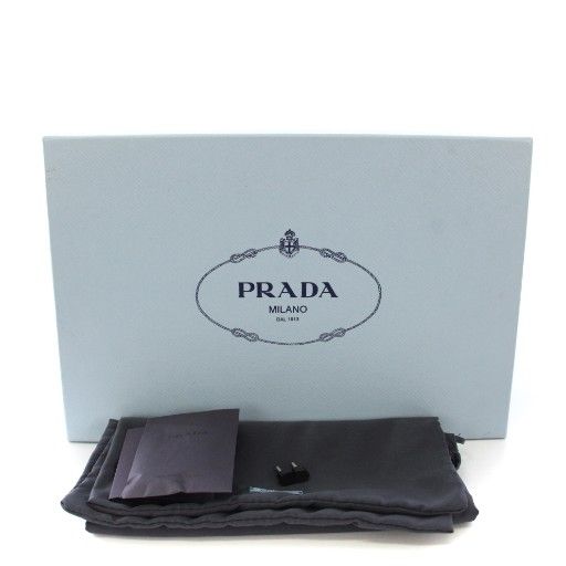 プラダ PRADA サフィアーノ レザー パンプス ポインテッドトゥ 36 紺