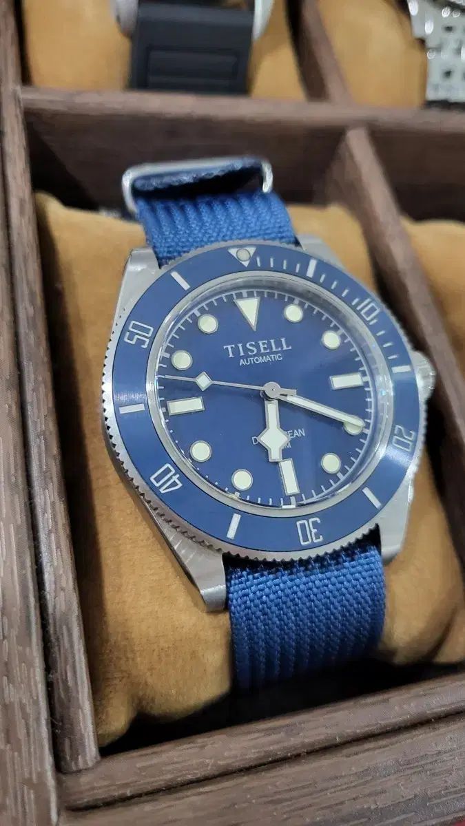 TISELL ティセル ディープオーシャン ブルー ダイバーズ ウォッチ オートマチック