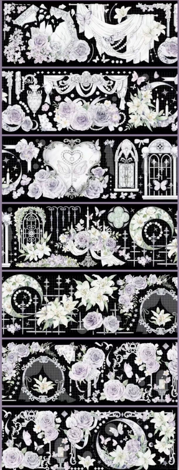 ♡SALE♡ 贝壳光 6.5cm×10m 浪漫蒂克 海外マスキングテープ 海外マステ