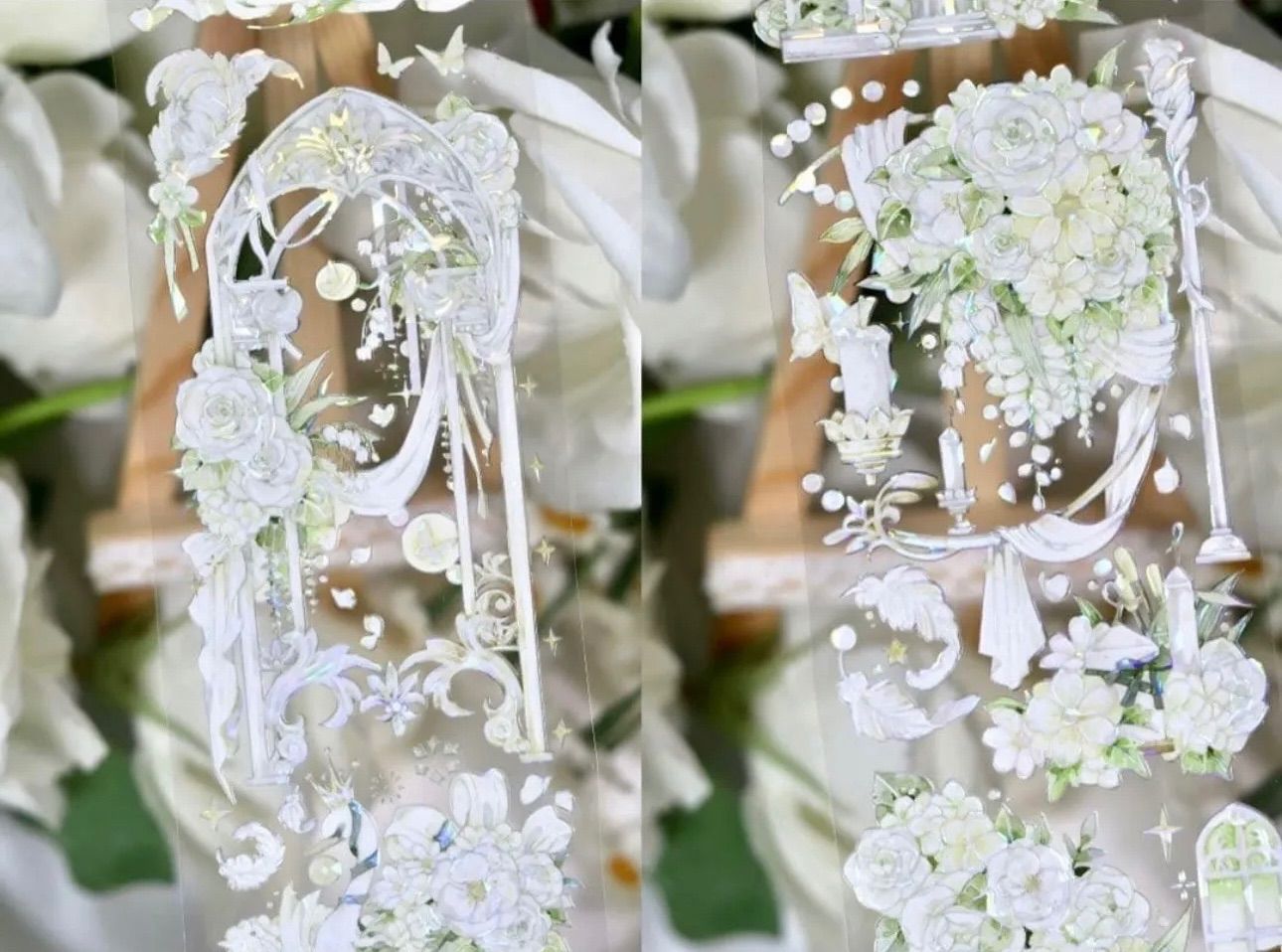 贝壳光 6 cm×10 m 浪漫婚礼曲 海外マスキングテープ 海外マステ 階段