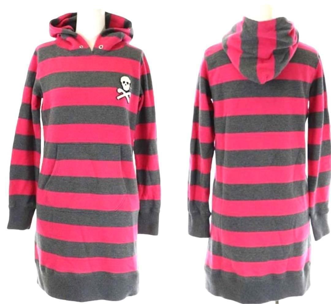 MARK&LONA スカル パーカーワンピース ボーダー 人気ゴルフブランド MARK&LONA スカル パーカーワンピース ボーダー 人気ゴルフブランド