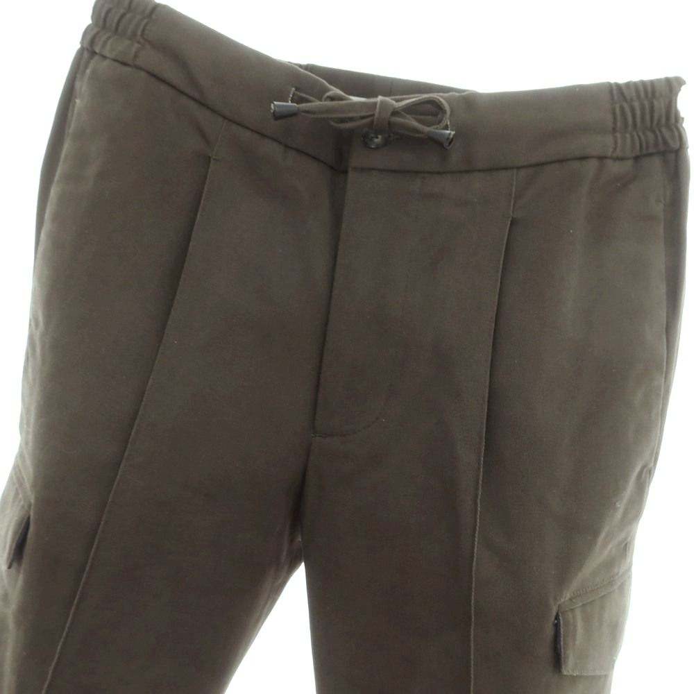 ジャブス アルキヴィオ giab s TIZIANO ストレッチ コットン イージーカーゴスラックスパンツ オリーブ サイズ44 メンズ