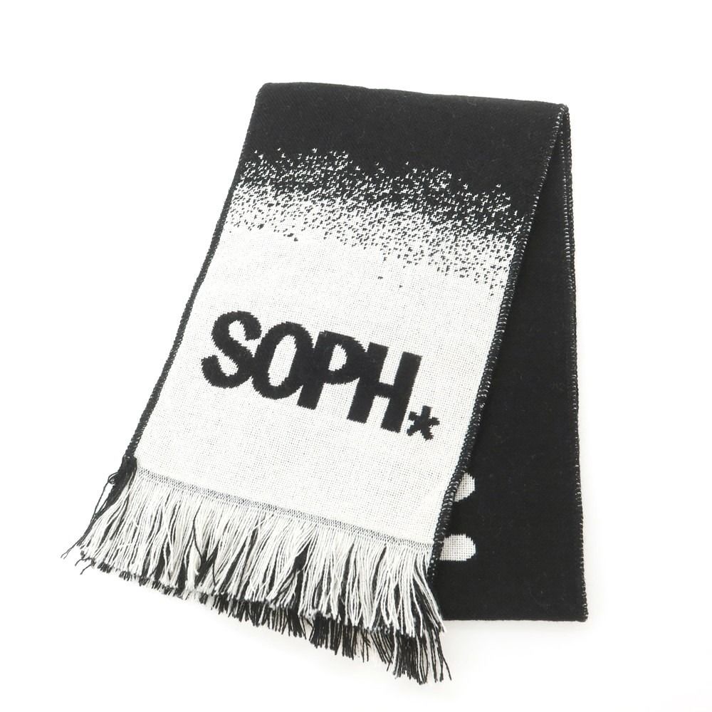 エフシーアールビー F.C.R.B. × ERIC HAZE 秋冬 SOPH. TOKYO 26周年記念 ニット マフラー ブラックxホワイト メンズ