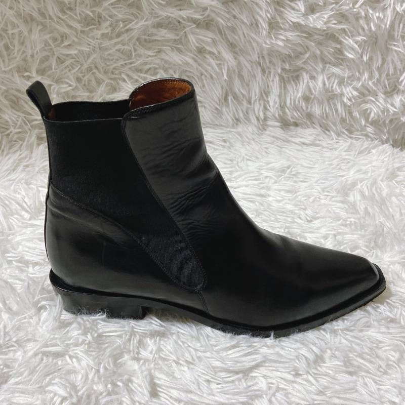 ショートブーツ レザー