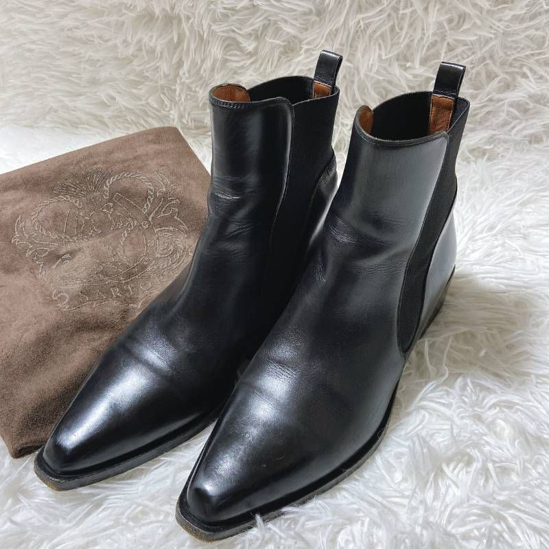 SARTORE サルトル サイドゴア ショートブーツ レザー 袋付 サイズ37 1 2 24 5 cm