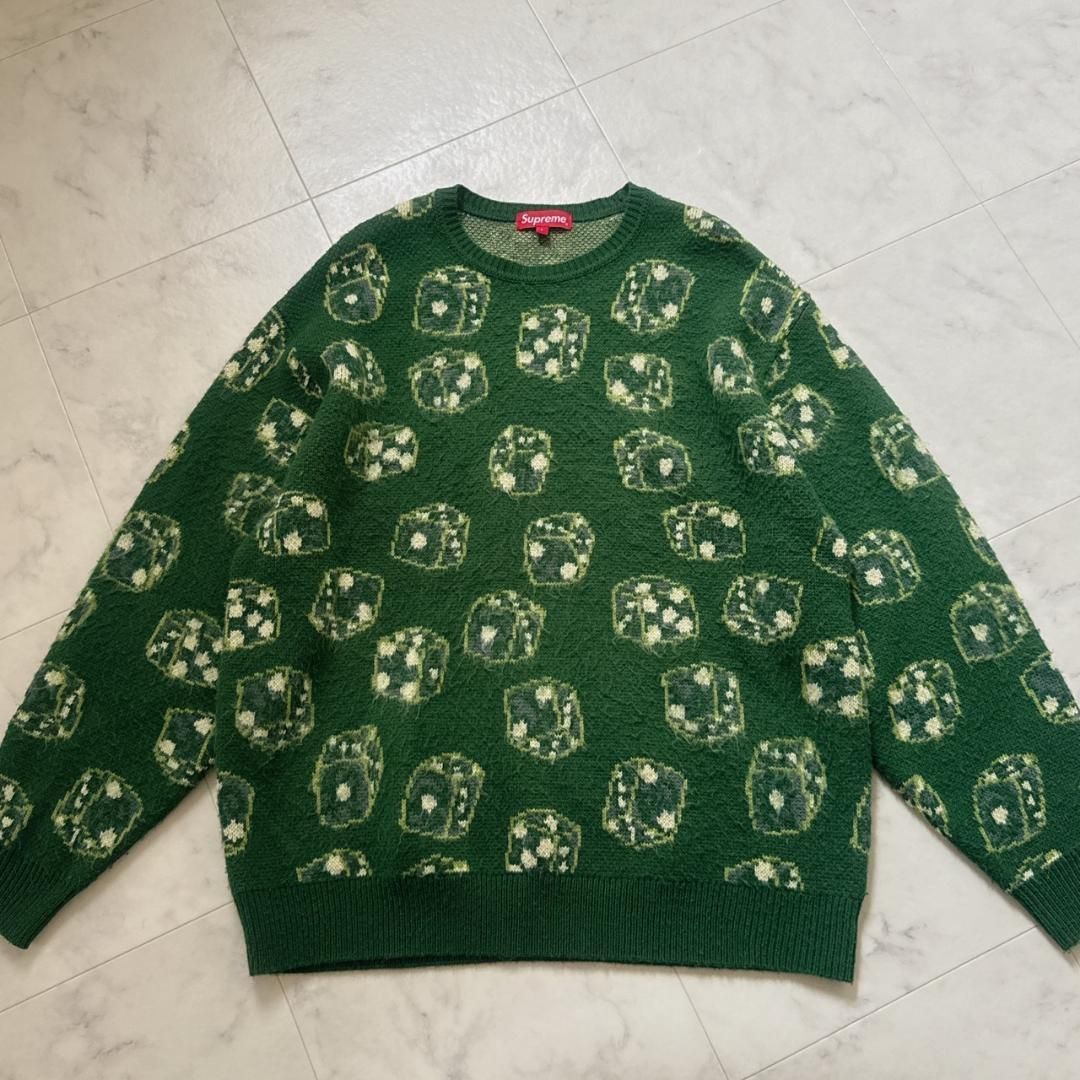 Supreme 22 aw Dice Sweater Green L