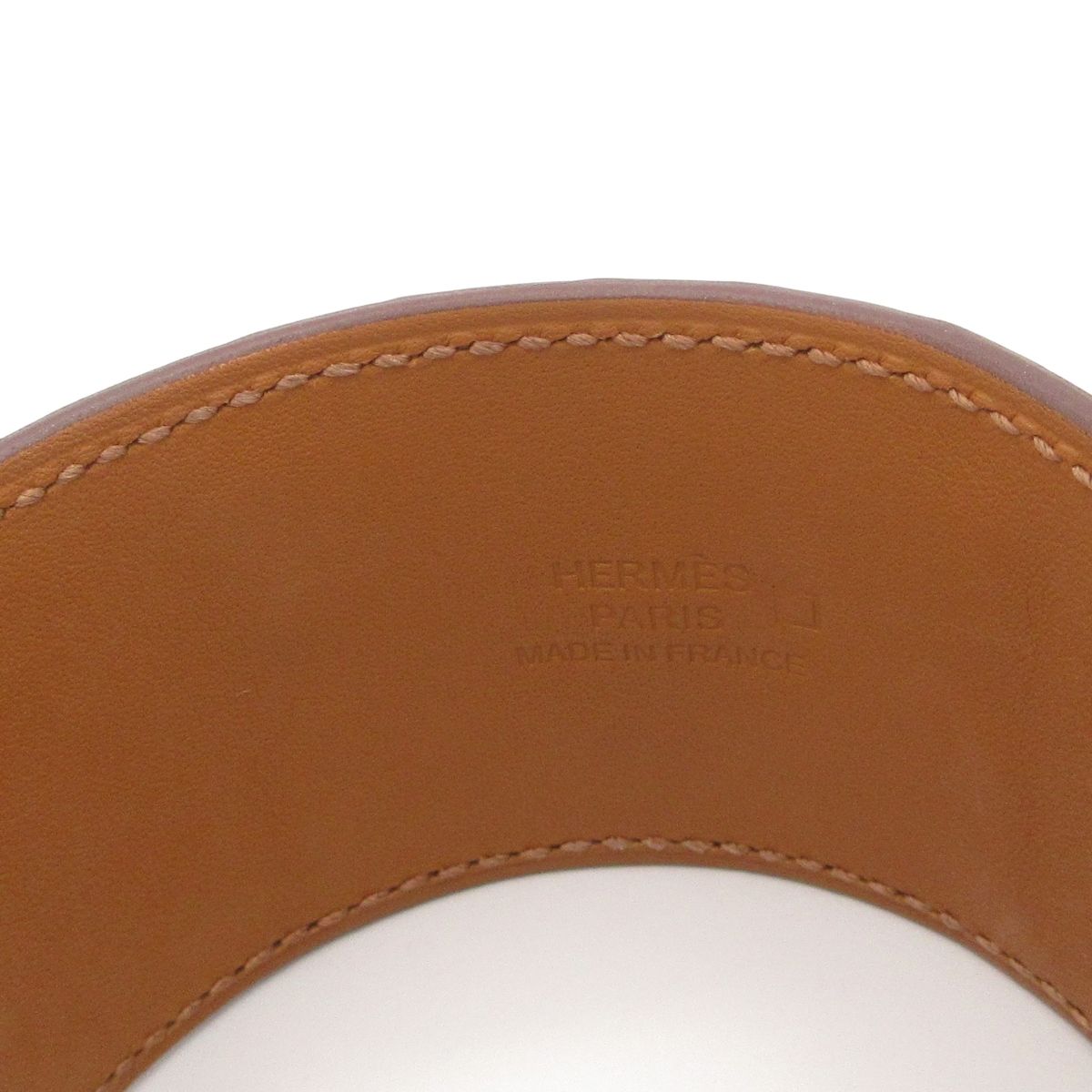 HERMES エルメス ブレスレット コリエドシアン メドール ゴールド サイズ T 2 シルバー金具 ストライプ ブレスレット 