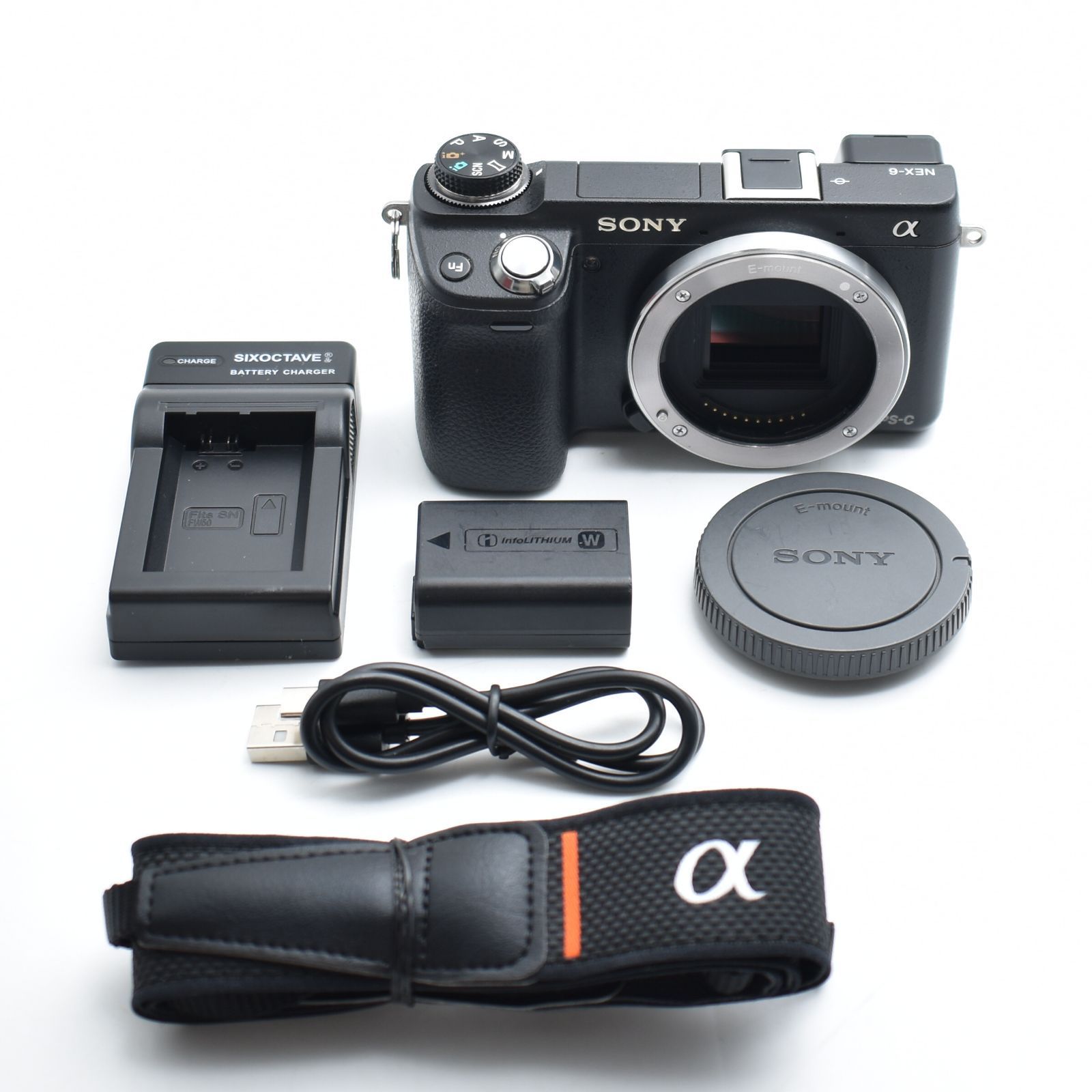 B 9391 SONY ミラーレス一眼カメラ α NEX 6ボディ ブラック 6