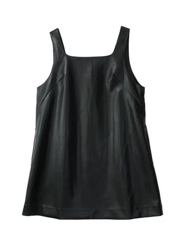 コエル ボックスサロペットレザーミニワンピース