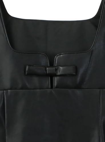 コエル ボックスサロペットレザーミニワンピース