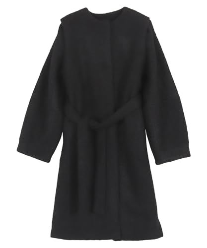 神戸レタス mikuさんコラボ 袖取り外しOKノー ブークレーコート K 1248 M ブラック