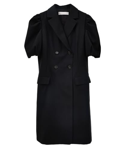 トランテアン ソン ドゥ モード ビジネスカジュアルドレス 袖取り外しジャケットライクミニワンピース レディース ﾌﾞﾗｯｸ