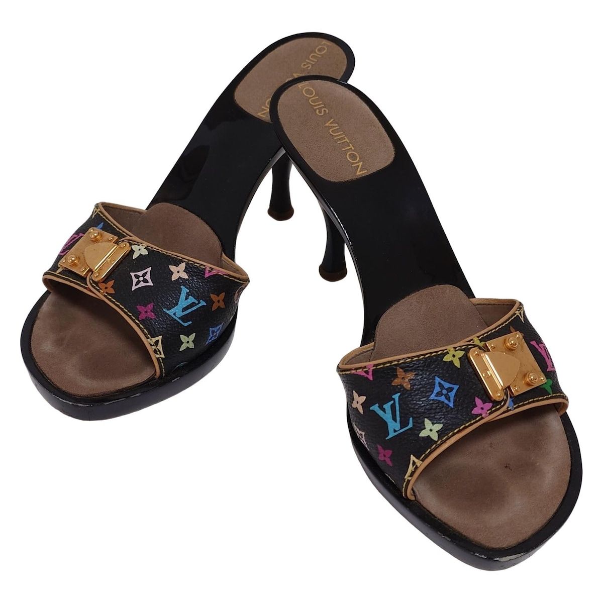 Louis Vuitton モノグラムミュール マルチカラー 貴重 サンダル ルイヴィトン LOUIS VUITTON サンダル モノグラム マルチカラー美品