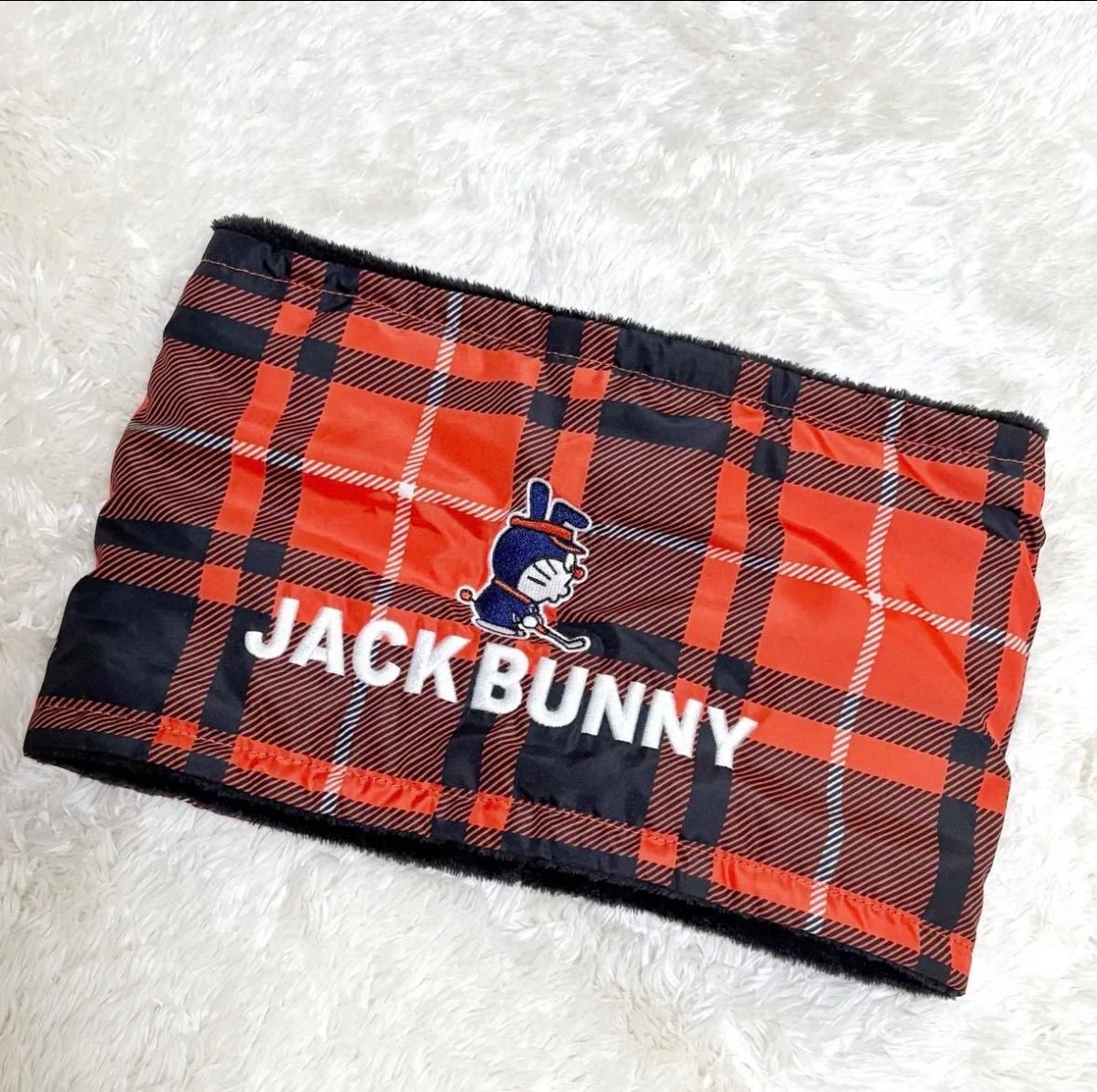 美品】ジャックバニー ドラえもん ネックウォーマー マフラー オレンジ