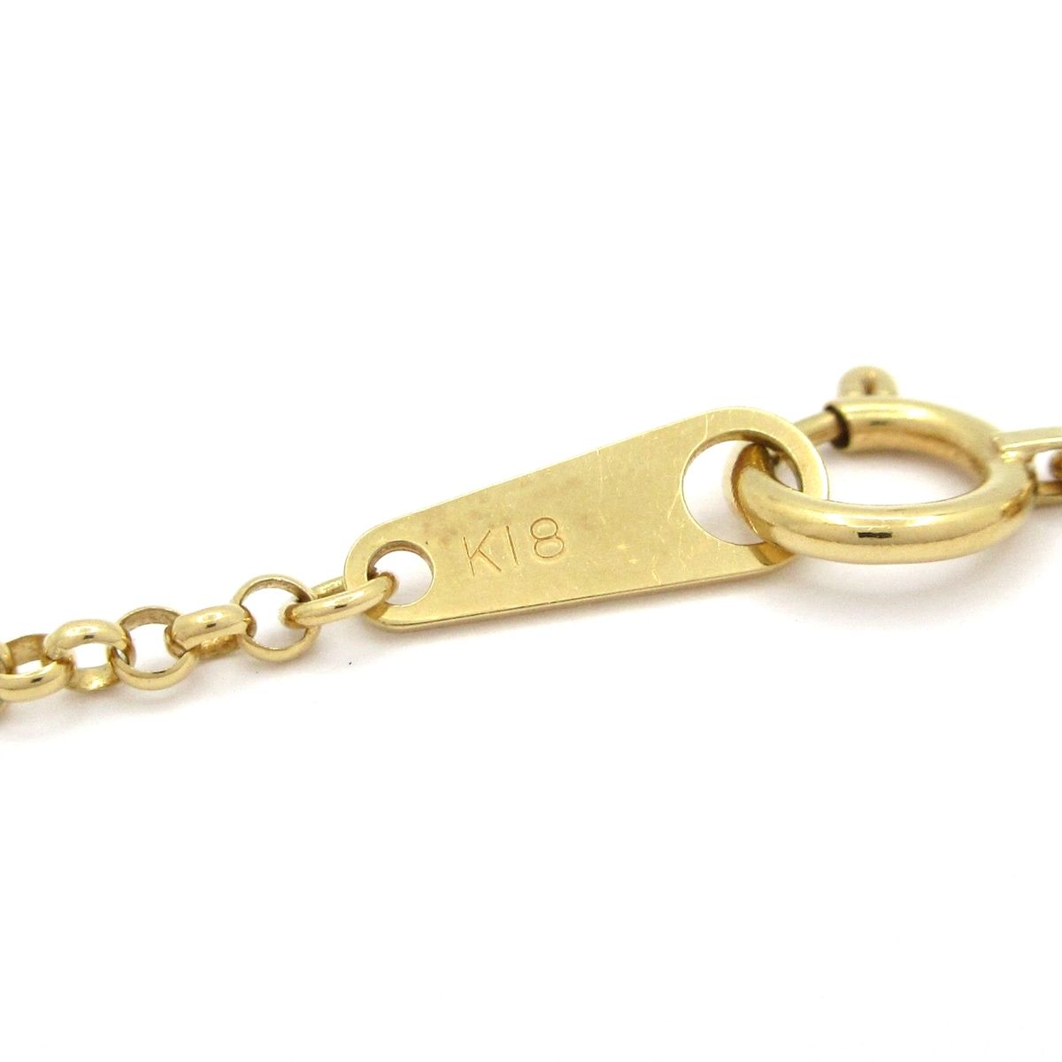 Unbranded ノーブランド ネックレス K 18 YG×ダイヤモンド×ダークイエロー 総重量 6.9 g 0.32刻印 0.33刻印 ネックレス アクセサリー メンズ