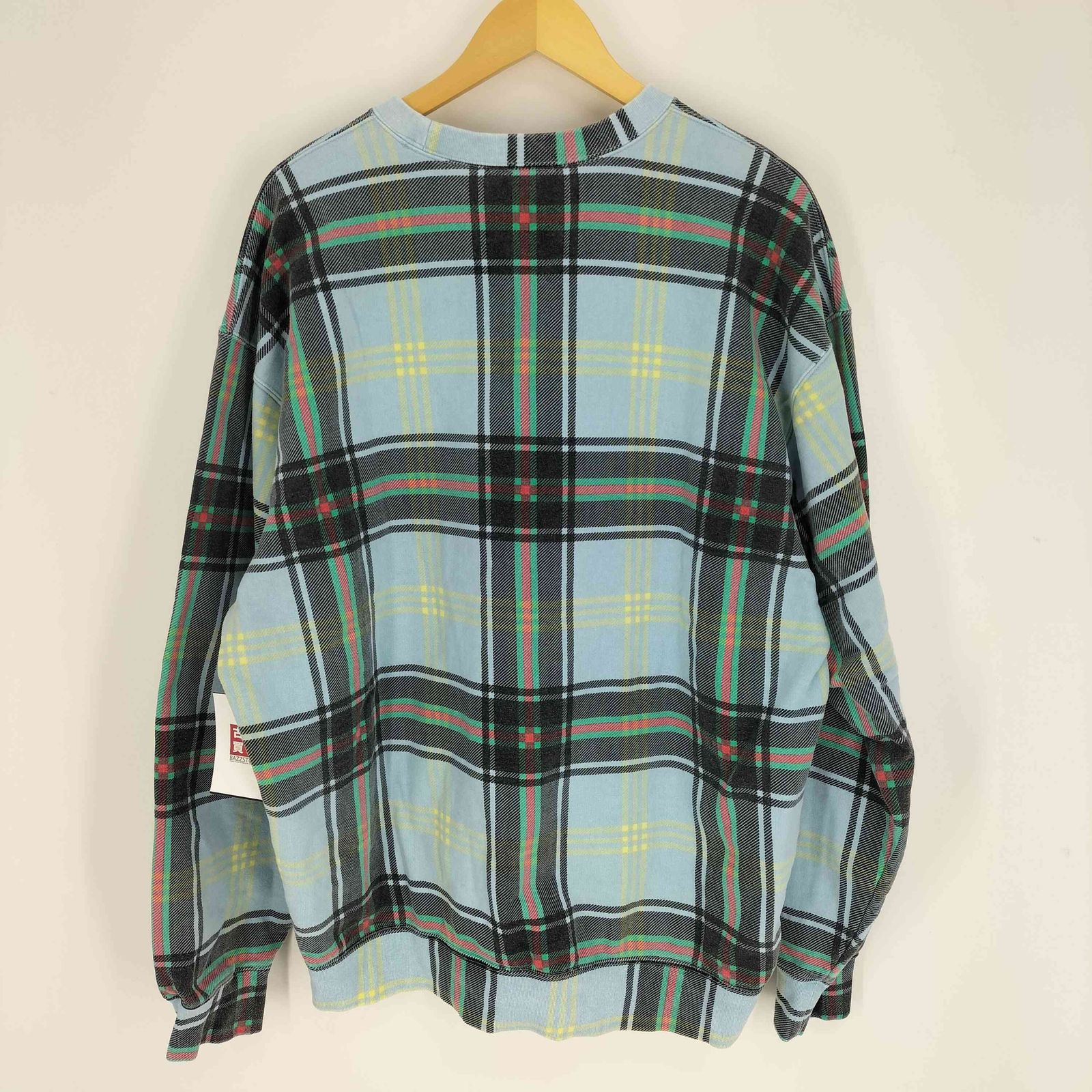 シュプリーム Supreme 21SS Plaid Crewneck Light Blue メンズ import