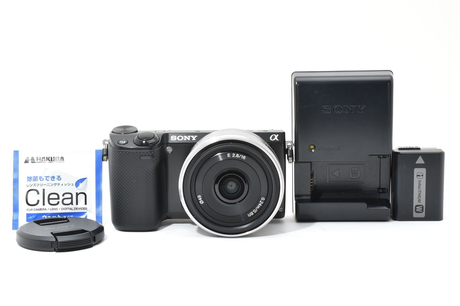 ソニー SONY NEX-5 R ブラック レンズセット ≪S数2 100回 動作光学良好 ≫ E 16 mm F 2.8 0033