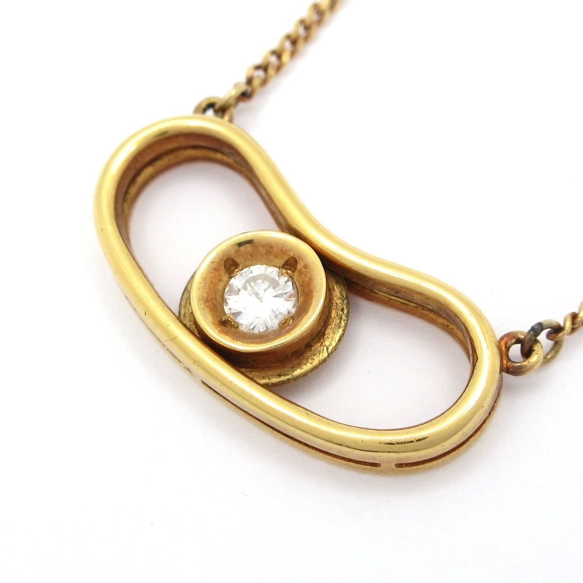 Unbranded ノーブランド ネックレス K 18 YG×ダイヤモンド 総重量 4.9 g 0.11刻印