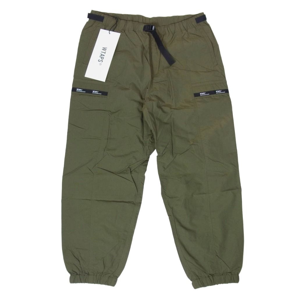 WTAPS ダブルタップス 22 SS 221 BRDT PTM 02 TRACKS NYLON TUSSAH トラックス トラウザー ナイロン タッサー カーゴ パンツ OLIVE DRAB 2