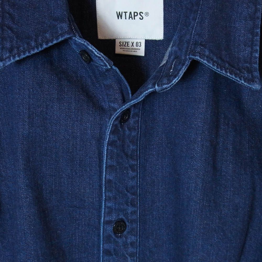 WTAPS ダブルタップス 21AW 212WVDT-SHM05 LS COTTON DENIM ボタン