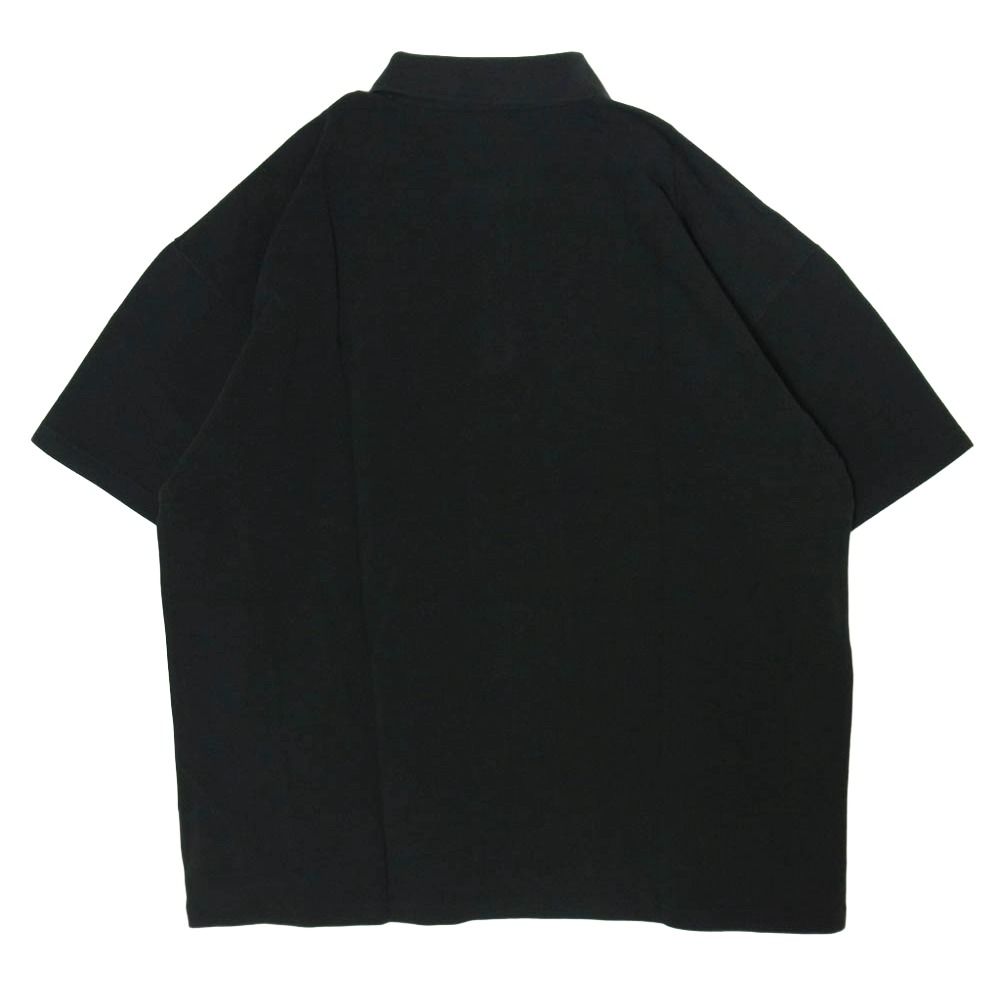 ディセンダント 23 SS 231 ATDS-CSM 01 S CETUS POLO ロゴ刺繍 オゾン加工 鹿の子 半袖 ポロシャツ ブラック系 3