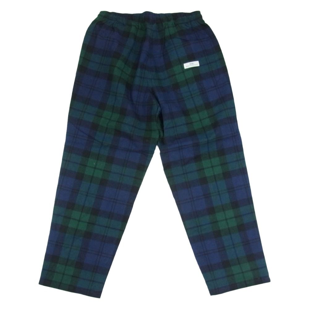 WTAPS ダブルタップス 22 AW 222 TQDT-PTM 02 Seagull 03 Trousers Crst Green シーガル トラウザー コットン フランネル テキスタイル クレスト チェック パンツ ネイビー系 X