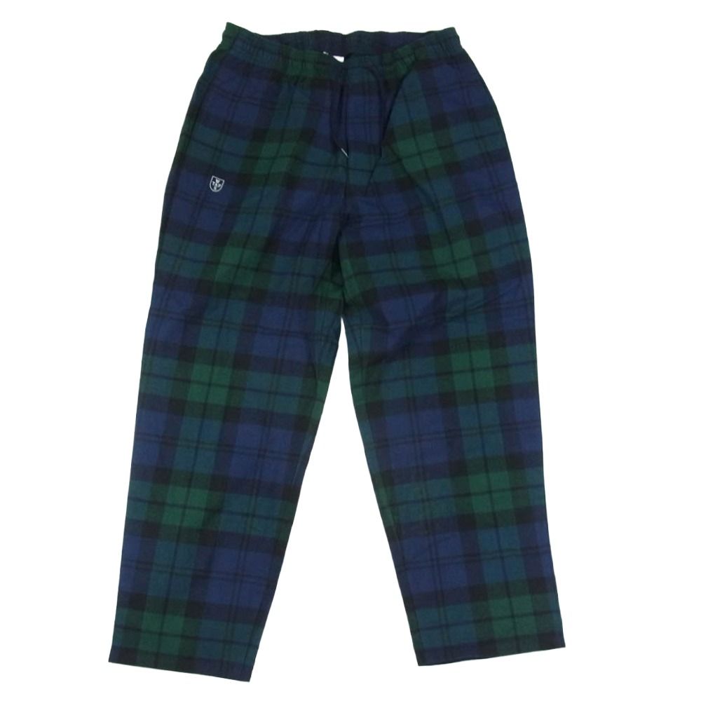 WTAPS ダブルタップス 22 AW 222 TQDT PTM 02 Seagull 03 Trousers Crst Green シーガル トラウザー コットン フランネル テキスタイル クレスト チェック パンツ ネイビー系 X