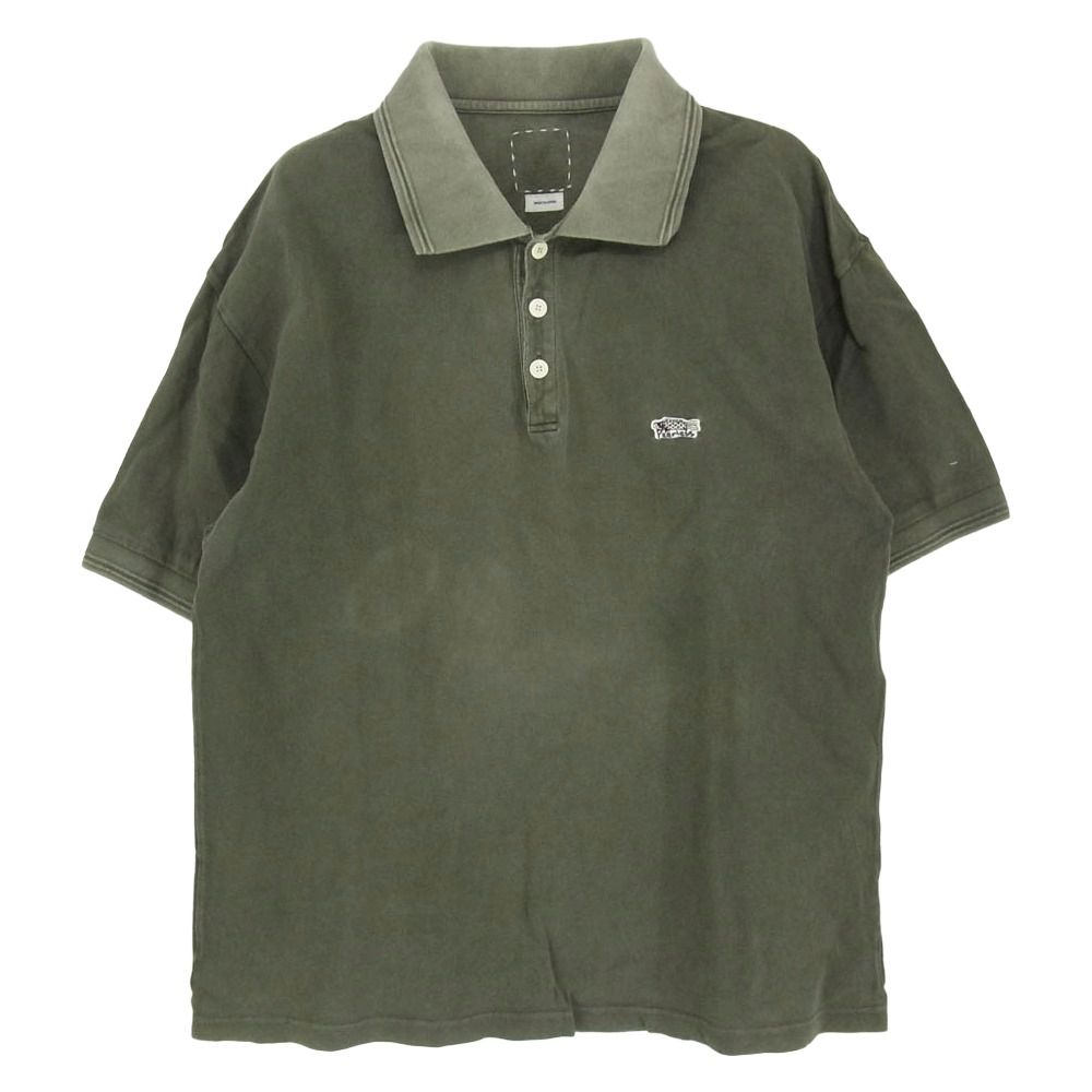 VISVIM ビズビム JUMBO WELLER ジャンボ ウェラー 鯉のぼりアップリケ 半袖 ポロシャツ カーキ系 3