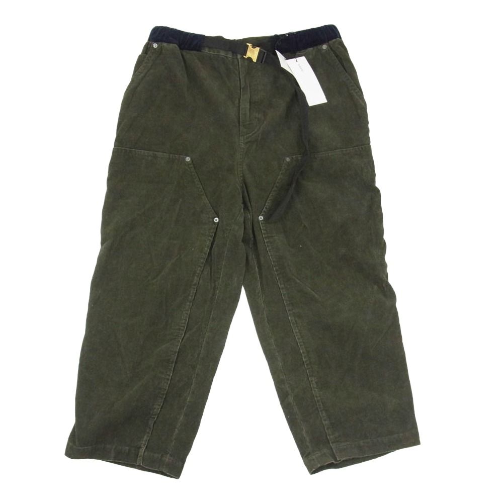 Sacai サカイ 20 AW 02397 M Corduroy Pants ベルテッド ダブルニー コーデュロイパンツ カーキ系 3
