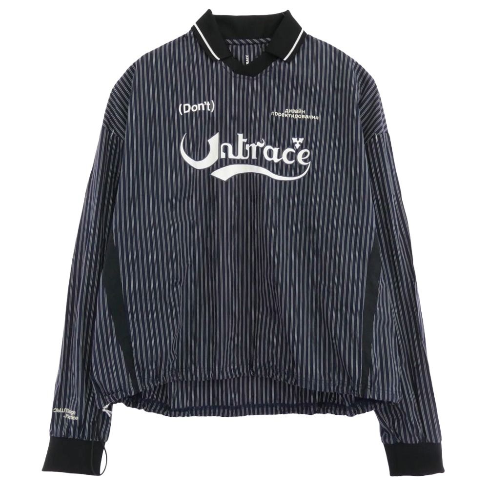 アントレース UNTRACE 24 SS UN-021-SS STRIPE GAME SHIRT ストライプ フットボール ゲーム シャツ ネイビー系 2