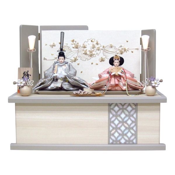 収納親王飾り 間口55 奥行き35 高さ45ｃｍ 飾り外寸 雛人形 ひな人形 親王飾り 収納飾り あいはる 藍春