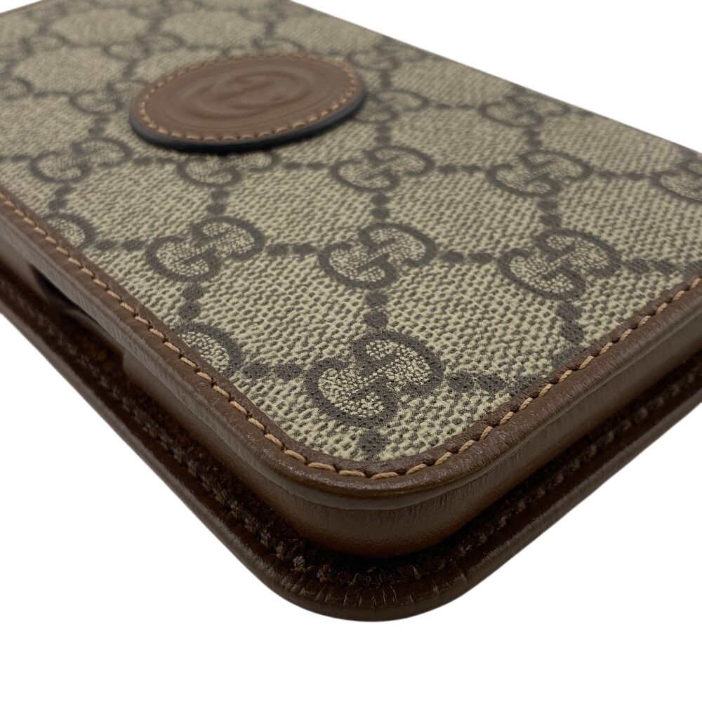 GUCCIグッチ 760185 iPhone15proケース GGスプリーム iPhoneケース 