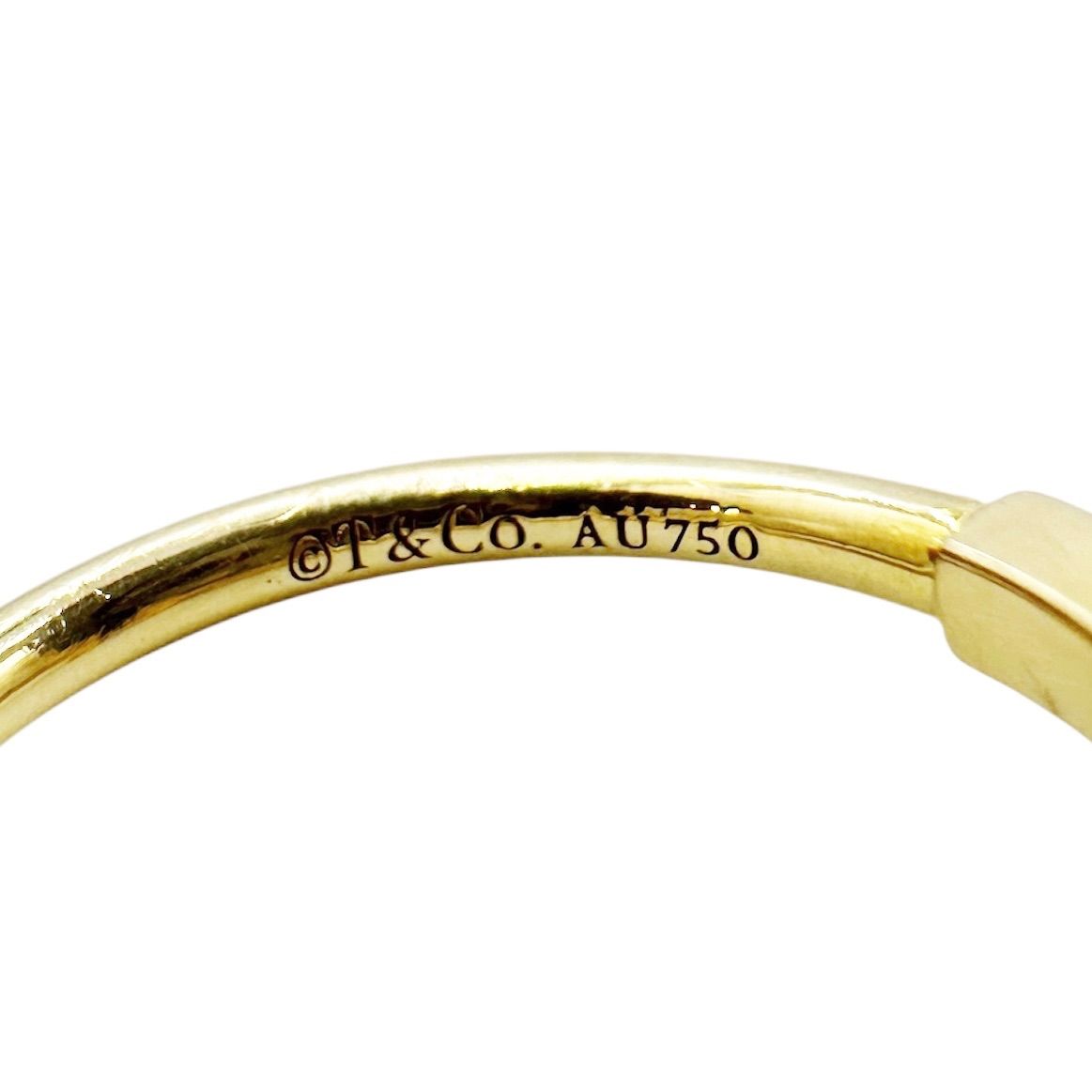 ティファニー（Tiffany） Tワイヤーリング 8.5号 Au750 K18 - メルカリ