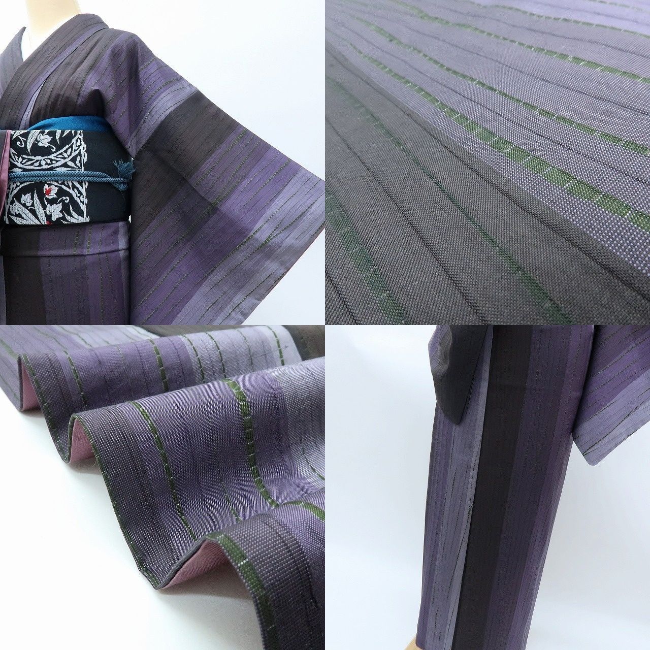 百華❀Y4133◇美品 正絹 手縫い仕立て 紬 着物 単品 - メルカリ