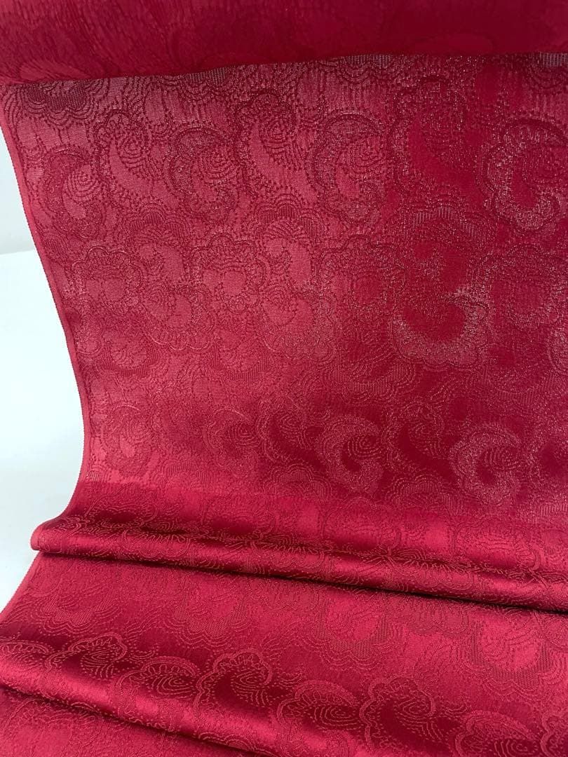 コート地 ふくれ織 紋意匠 朱・緋色 正絹 反物 T9145 - メルカリ